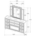 Lorient LED Dresser with LED Mirror and Flame Visualizer - All Brands Furniture (NJ)