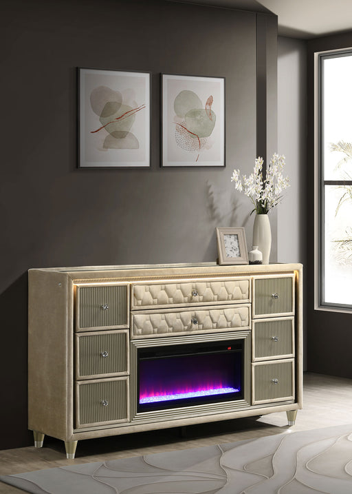 Lorient LED Dresser with Flame Visualizer - All Brands Furniture (NJ)
