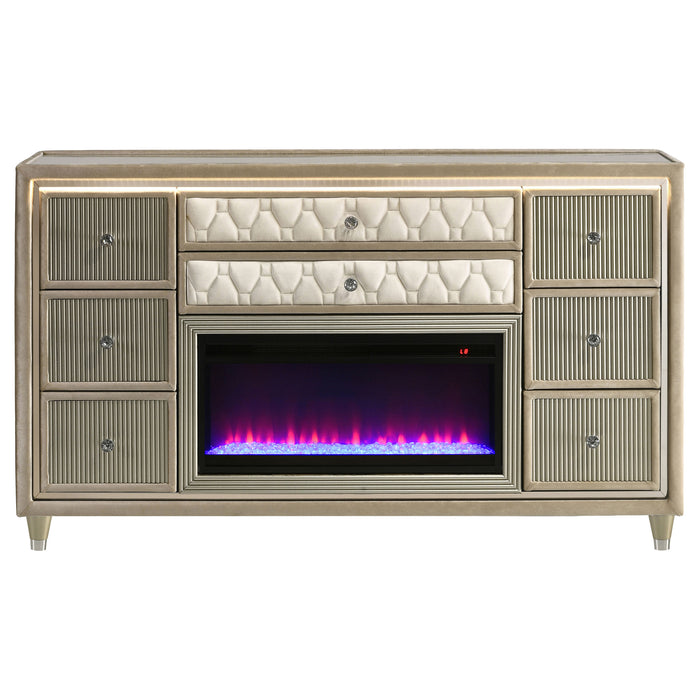 Lorient LED Dresser with Flame Visualizer - All Brands Furniture (NJ)