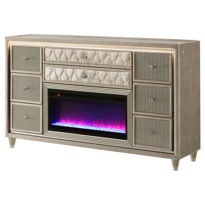 Lorient LED Dresser with Flame Visualizer - All Brands Furniture (NJ)