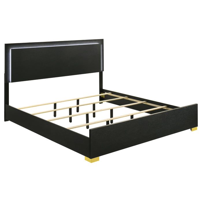Marceline Panel Bed with LED Lighting - All Brands Furniture (NJ)