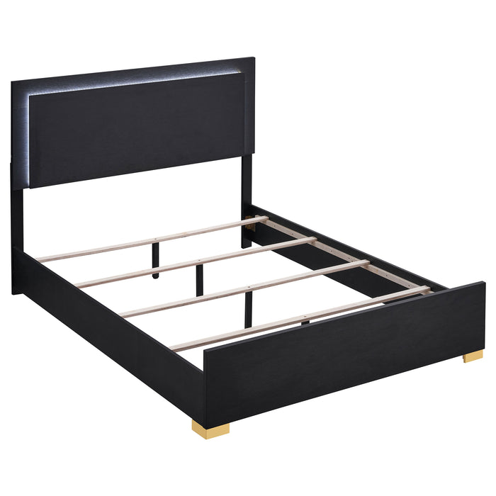 Marceline Panel Bed with LED Lighting - All Brands Furniture (NJ)