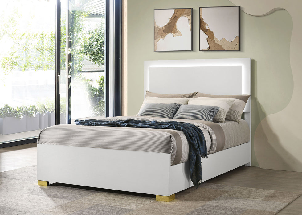 Marceline Panel Bed with LED Lighting - All Brands Furniture (NJ)