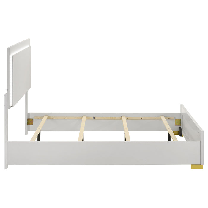 Marceline Panel Bed with LED Lighting - All Brands Furniture (NJ)