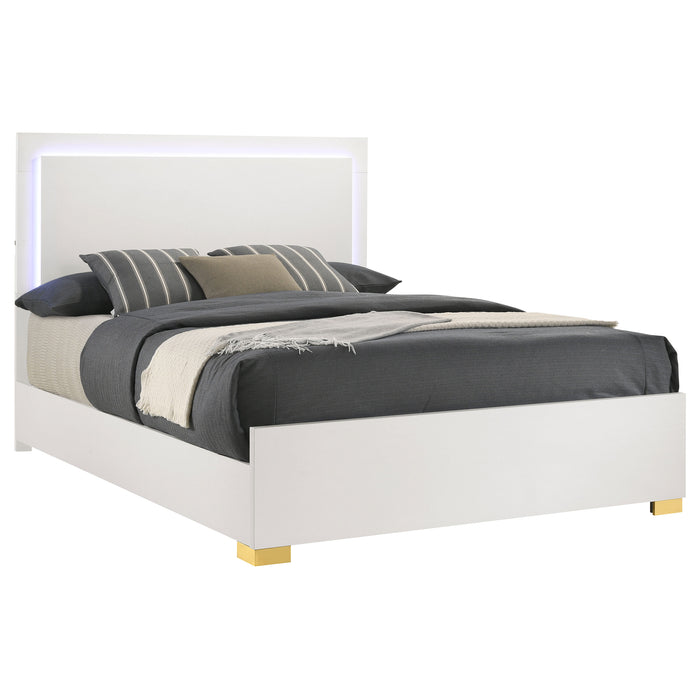 Marceline Panel Bed with LED Lighting - All Brands Furniture (NJ)