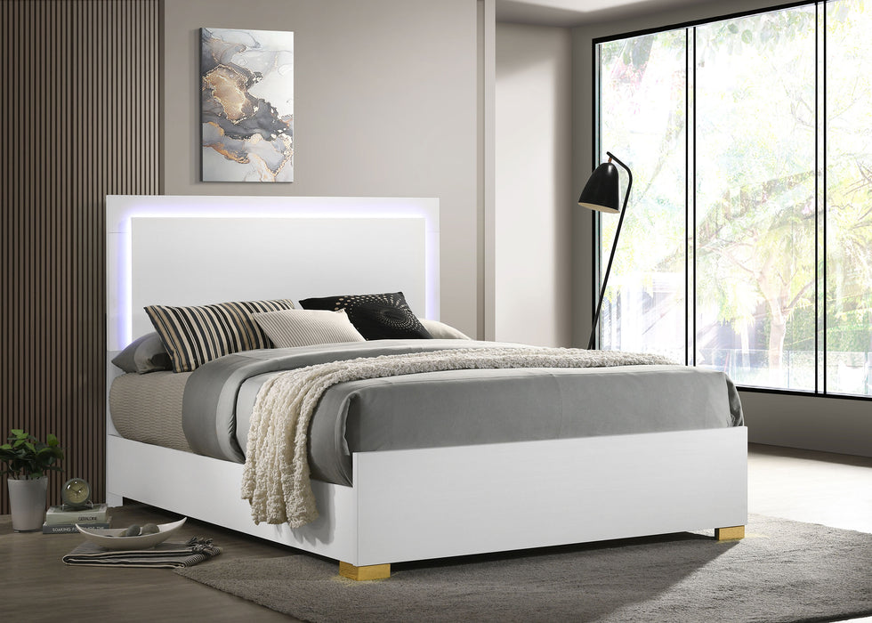 Marceline Panel Bed with LED Lighting - All Brands Furniture (NJ)