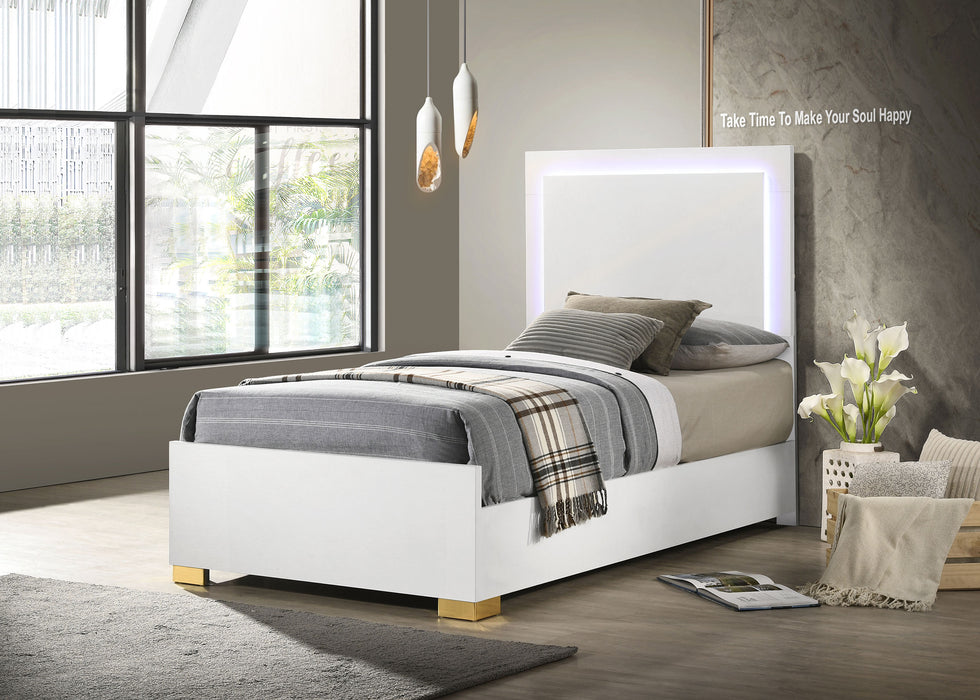 Marceline Panel Bed with LED Lighting - All Brands Furniture (NJ)