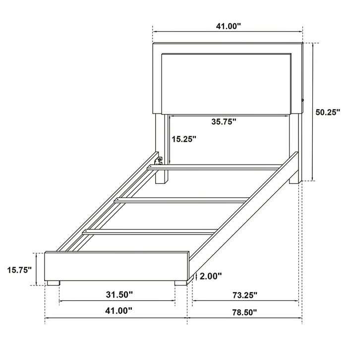 Marceline Panel Bed with LED Lighting - All Brands Furniture (NJ)