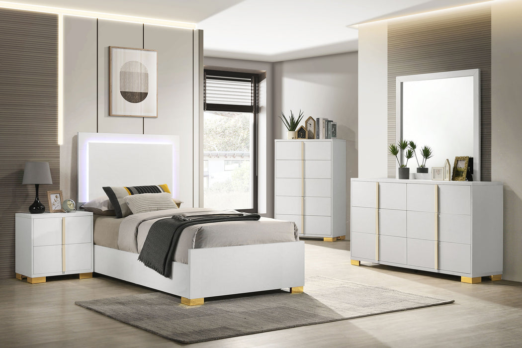 Marceline Beds White & Black Eastren King, Full, Twin, & Queen - All Brands Furniture (NJ)