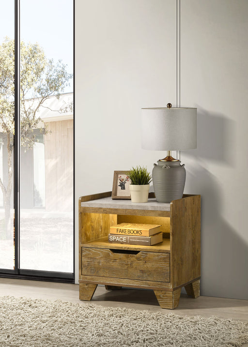 Henderson Nightstand with LED Lighting - All Brands Furniture (NJ)