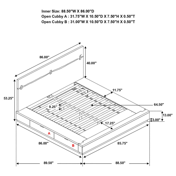 Winslow Panel Platform Storage Bed - All Brands Furniture (NJ)
