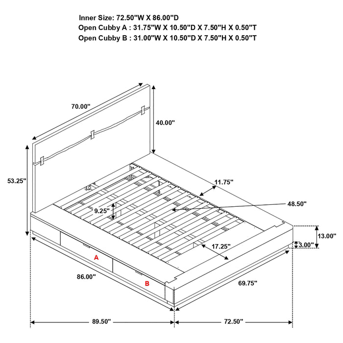 Winslow Panel Platform Storage Bed - All Brands Furniture (NJ)