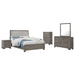 Wright California King Bedroom Set Brown Oak - All Brands Furniture (NJ)
