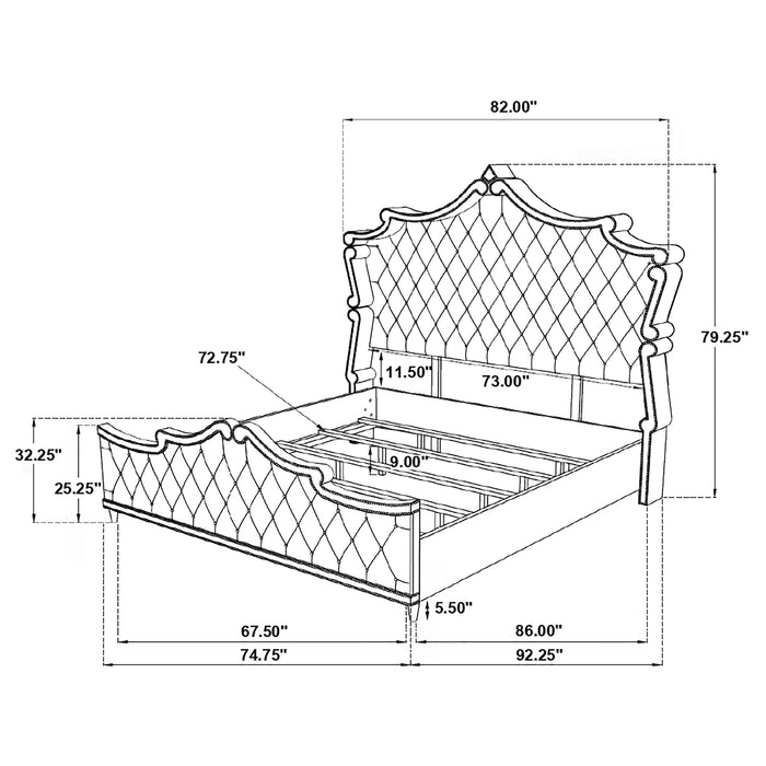 Antonella Panel Bed - All Brands Furniture (NJ)