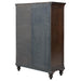 Andover 6-drawer Tempered Glass Door Chest Dark Oak - All Brands Furniture (NJ)
