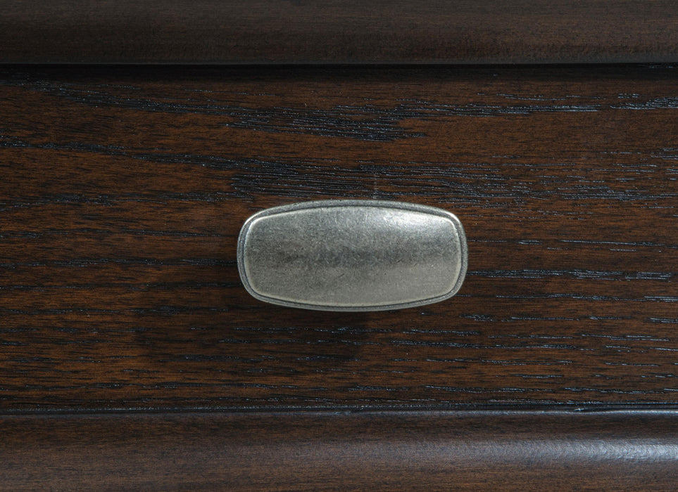 Andover 6-drawer Tempered Glass Door Chest Dark Oak - All Brands Furniture (NJ)