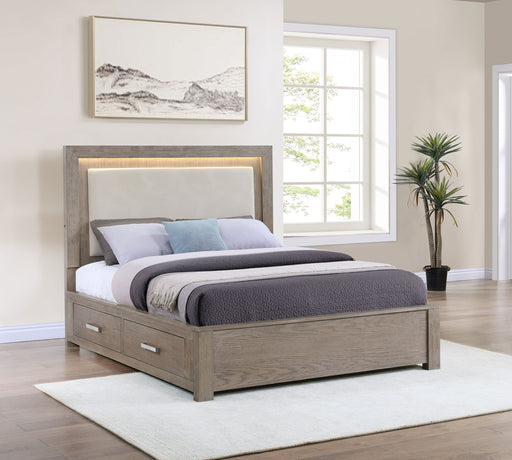 Kenora Panel Platform Storage Bed with LED Lighting - All Brands Furniture (NJ)