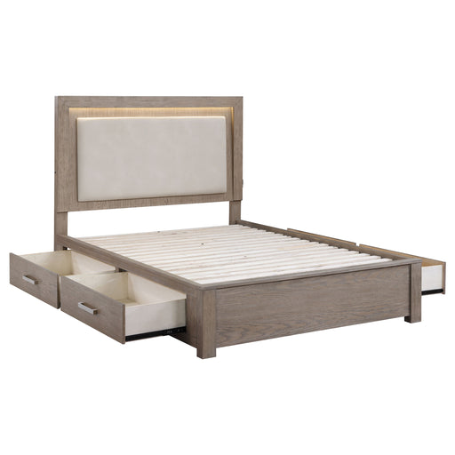 Kenora Panel Platform Storage Bed with LED Lighting - All Brands Furniture (NJ)