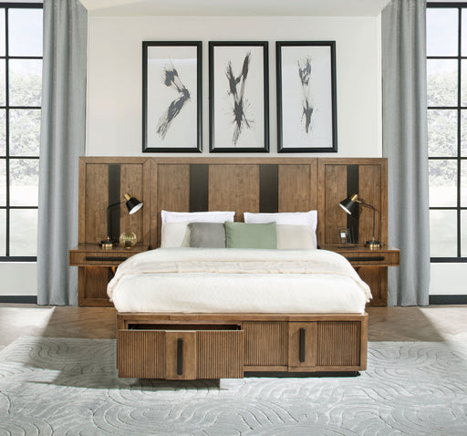 Terrace Wall Panel Platform Storage Bed with Attached Nightstands - All Brands Furniture (NJ)