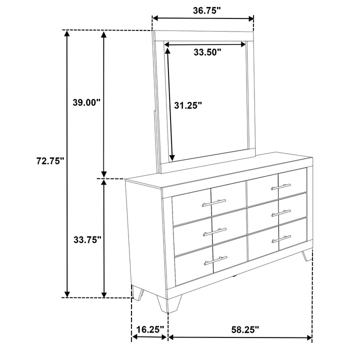 Trenton Dresser with Mirror - All Brands Furniture (NJ)