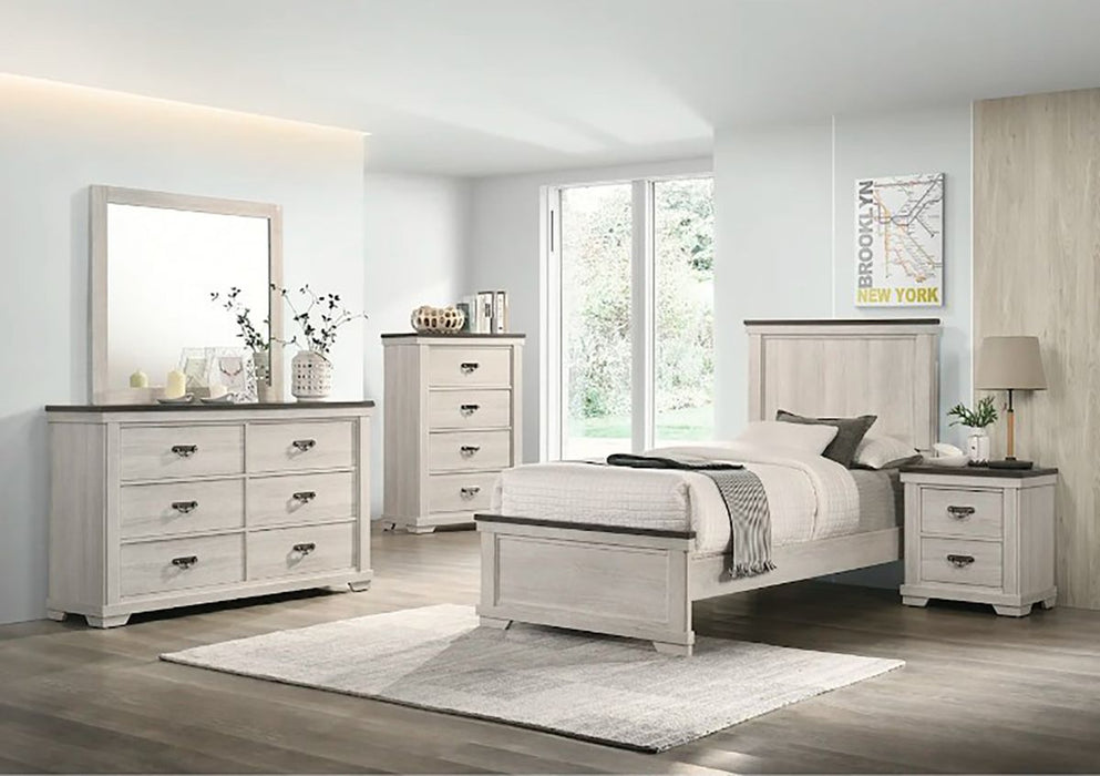 Crown Mark Furniture Leighton Full Panel Bed in White B8180-F - All Brands Furniture (NJ)