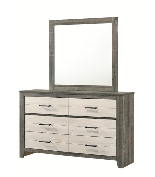 Crown Mark Furniture Rhett 6 Drawer Dresser in Gray - All Brands Furniture (NJ)