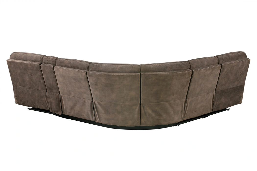 Parker Living Cooper - Shadow Brown 6 Piece Modular Manual Reclining Sectional