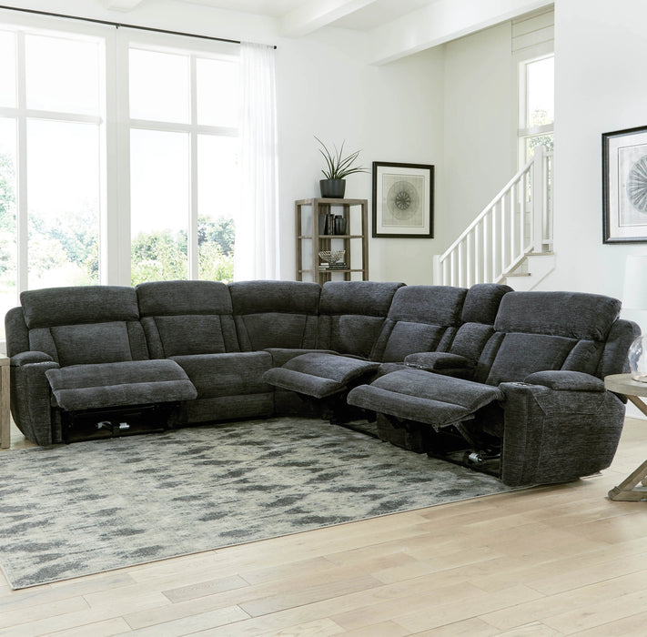 Parker Living Dalton 6 Piece Modular Power Reclining Sectional with Power Adjustable Headrests