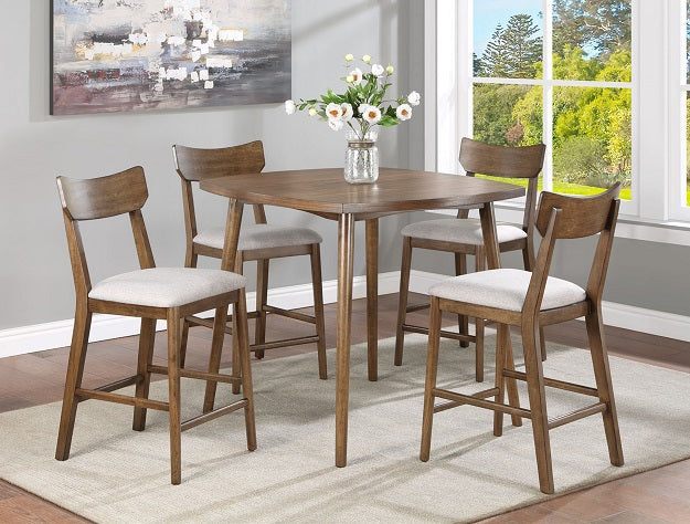 WELDON BROWN COUNTER HEIGHT DINING TABLE - All Brands Furniture (NJ)