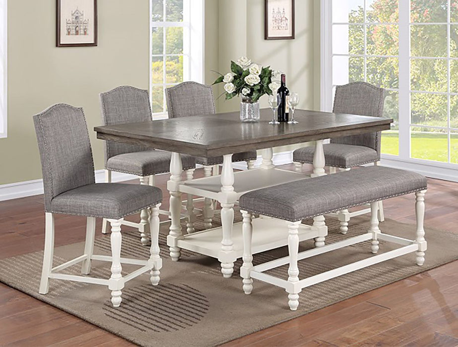 Crown Mark Furniture Langley Counter Height Table in Gray - All Brands Furniture (NJ)
