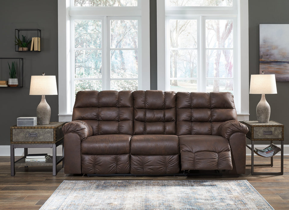 Derwin Reclining Sofa with Drop Down Table - All Brands Furniture (NJ)