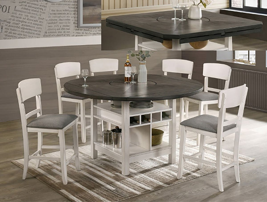 Crown Mark Furniture Conner Counter Height Table in White - All Brands Furniture (NJ)
