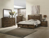 Crown Mark Furniture Curtis King Panel Bed in Rustic image