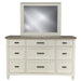 Parker House Americana Modern Bedroom King Platform Bed 2 Nightstands and Dresser with Mirror