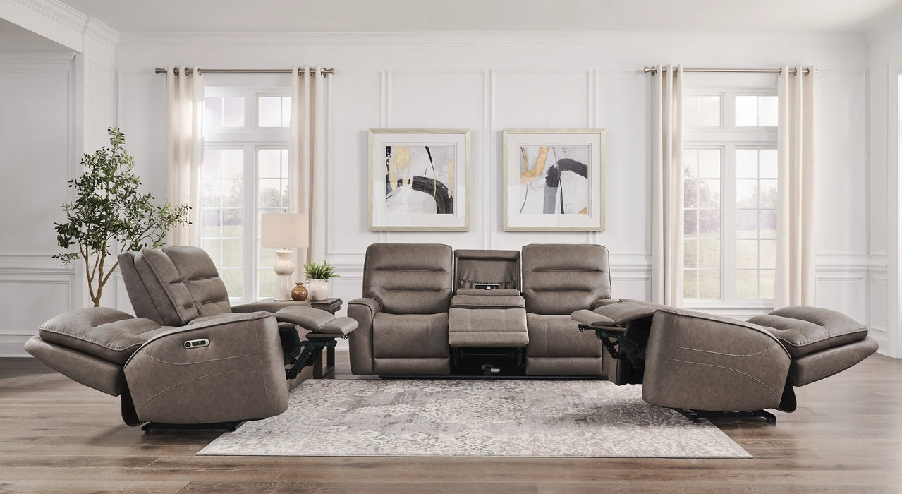 Parker Living Lawson - Sydney Brunette Zero Gravity Triple Power Reclining Sofa with Drop Down Table P2