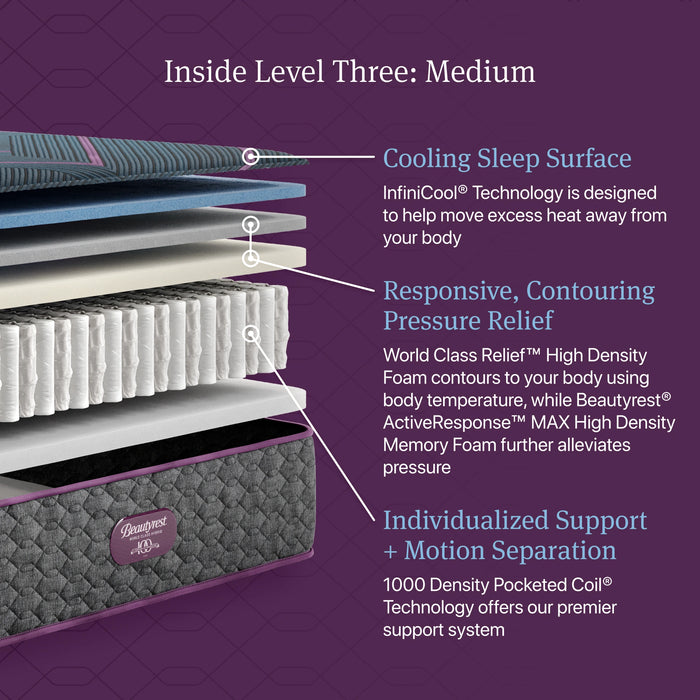 Beautyrest World Class Level Three Hybrid Medium Mattress