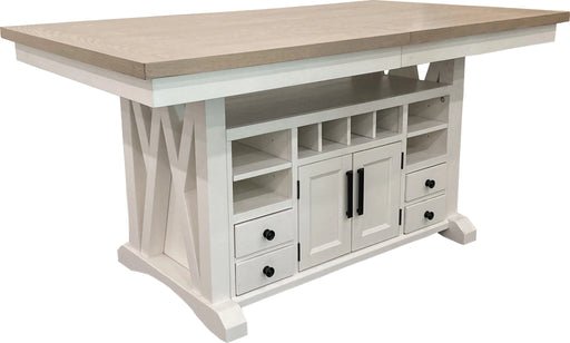 Parker House Americana Modern Dining 72 inch Island Counter Height Extendable Dining Table