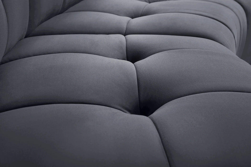 Limitless Grey Velvet 12pc. Modular Sectional