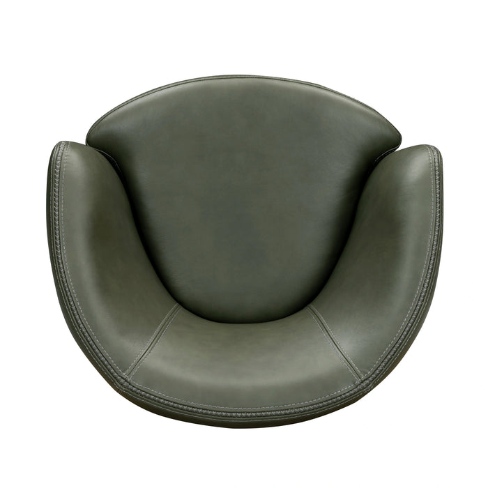 Parker Living Barolo 100% Italian Leather Swivel Club Chair