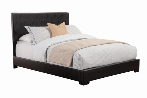 Conner Queen Upholstered Panel Bed Black image