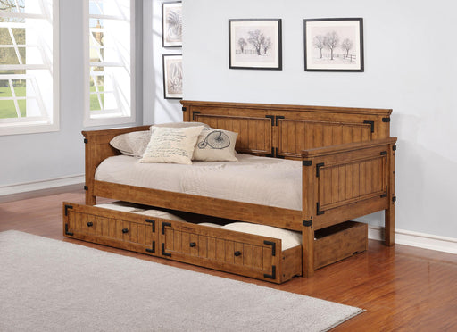 Oakdale Wood Twin Daybed with Trundle Rustic Honey - All Brands Furniture (NJ)