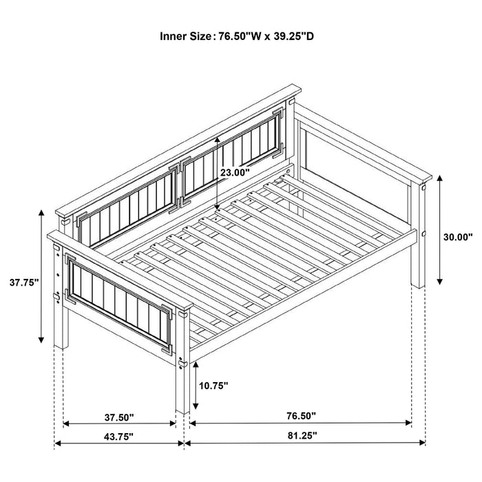 Oakdale Wood Twin Daybed with Trundle Rustic Honey - All Brands Furniture (NJ)