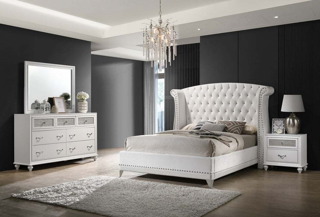 Barzini Bedroom Set White - All Brands Furniture (NJ)