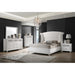 Barzini Upholstered Tufted Bedroom Set White - All Brands Furniture (NJ)