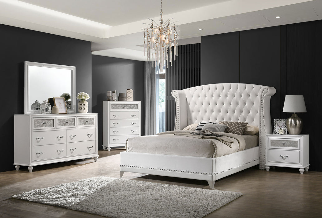 Barzini Bedroom Set White - All Brands Furniture (NJ)