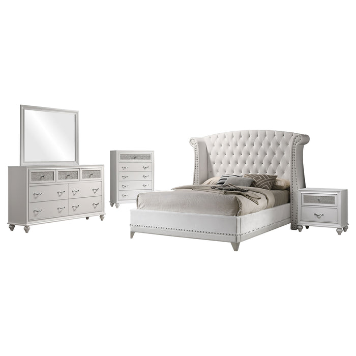 Barzini Bedroom Set White - All Brands Furniture (NJ)