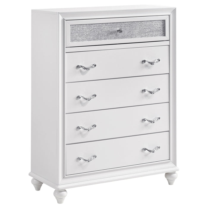 Barzini Bedroom Set White - All Brands Furniture (NJ)