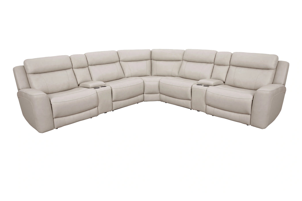 Parker Living Calgary 7 Piece Modular Reclining Sectional with Power Adjustable Headrests
