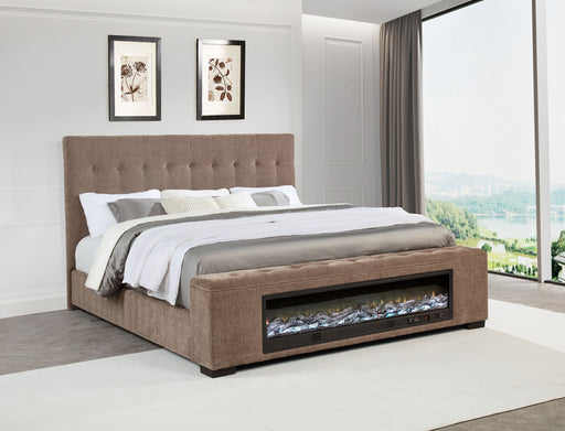 Senna Panel Bed with Bluetooth Speaker and Flame Visualizer - All Brands Furniture (NJ)