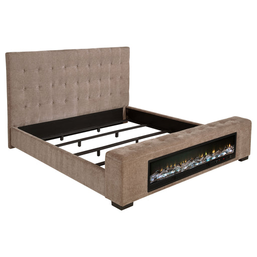 Senna Panel Bed with Bluetooth Speaker and Flame Visualizer - All Brands Furniture (NJ)